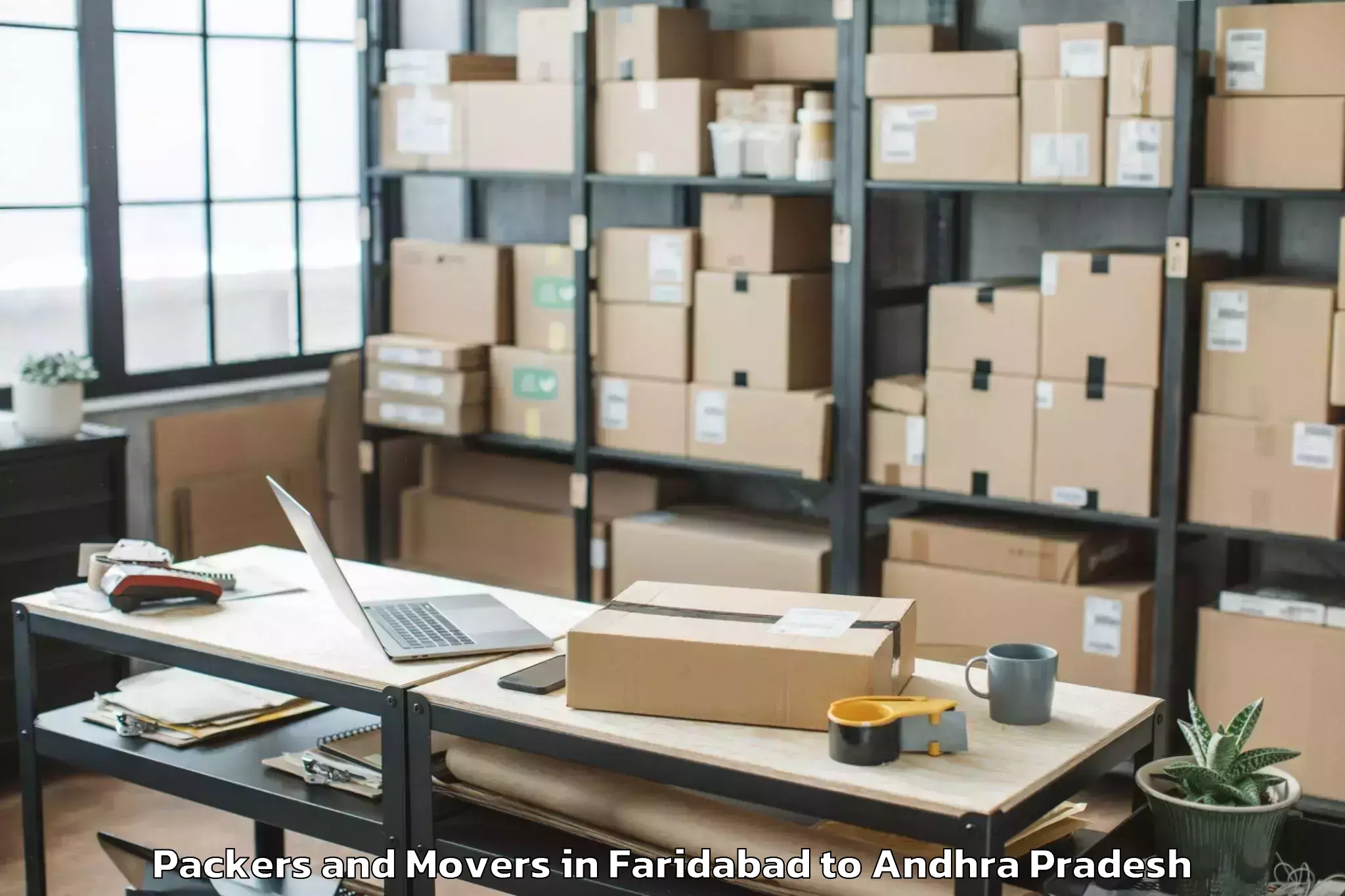 Reliable Faridabad to Rajamahendravaram Packers And Movers